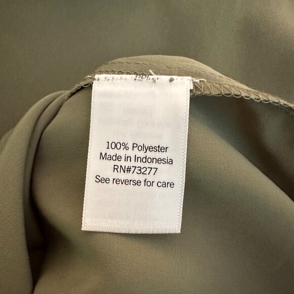 Women's Nine West Drapey Button Down Shirt Color: Camden Green, Small NWT - Picture 5 of 10